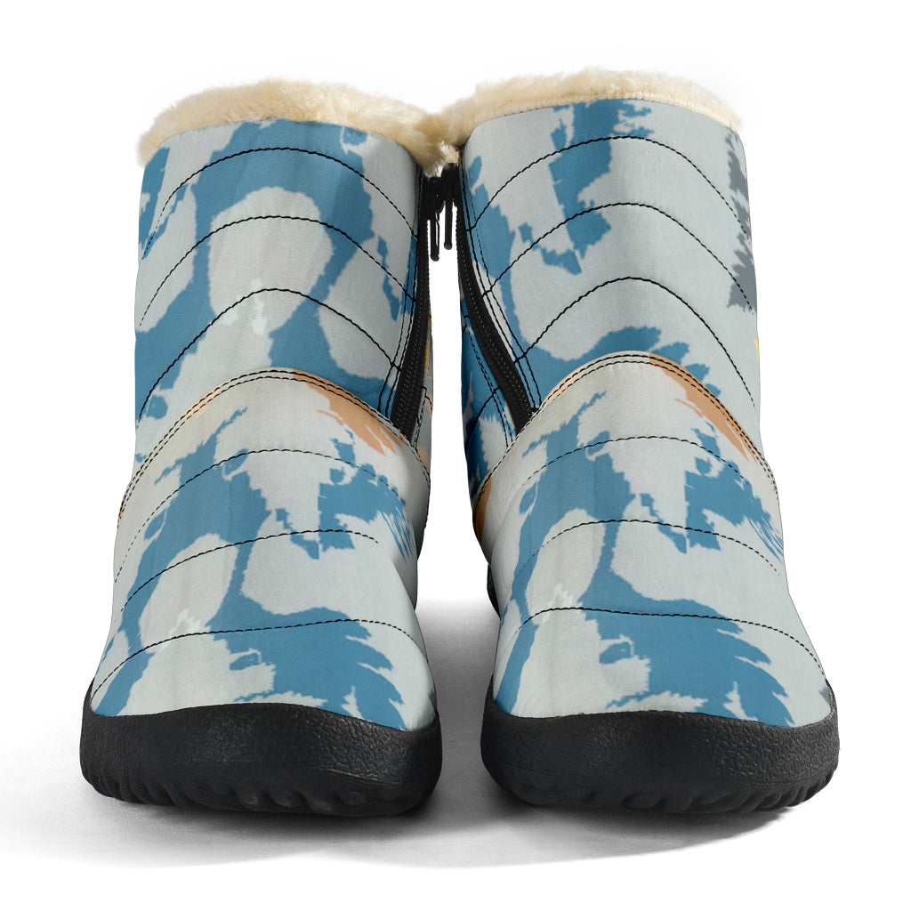 Abstract Forest Winter Boots