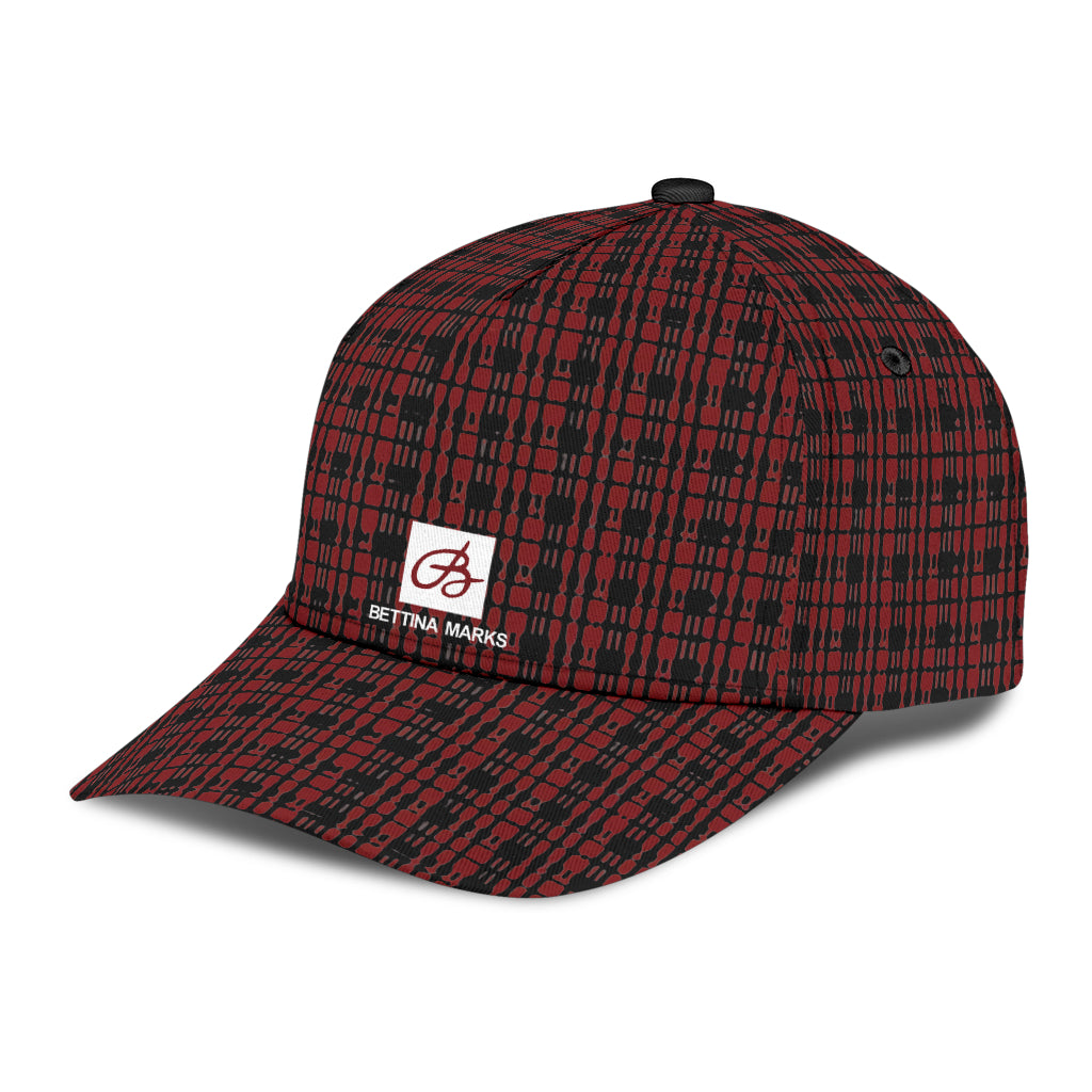 Black Red Tight Plaid Cap