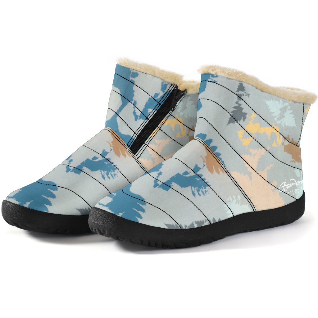 Abstract Forest Winter Boots