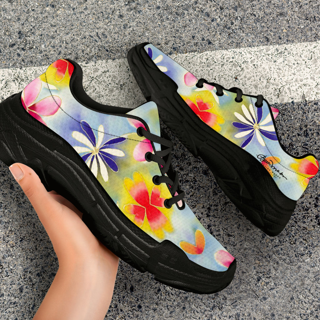 Sunrise Floral Athletic Sneakers