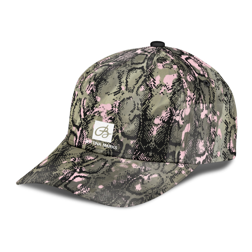 Pink Snake Skin Cap