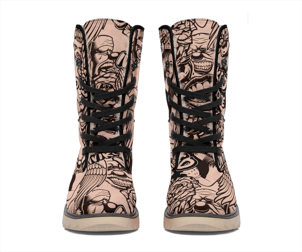 Inked Polar Boots