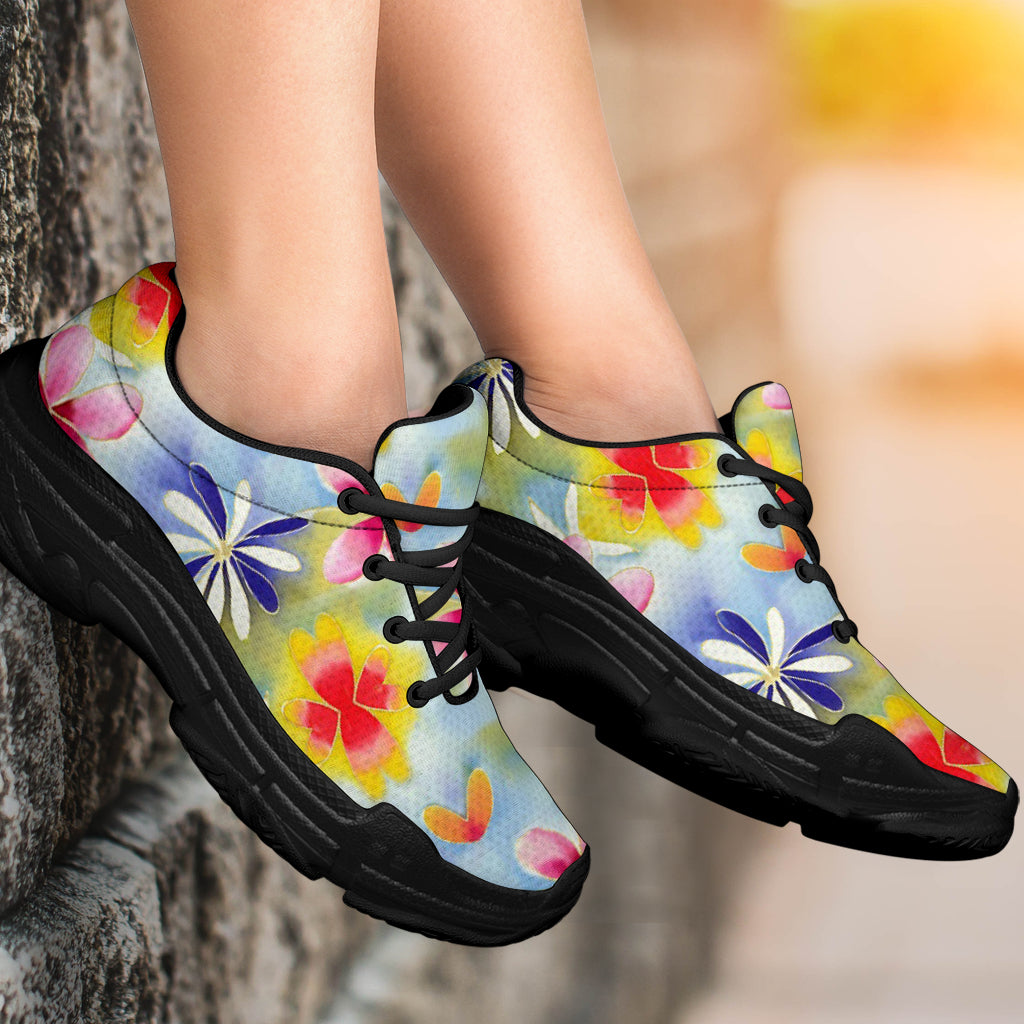 Sunrise Floral Athletic Sneakers