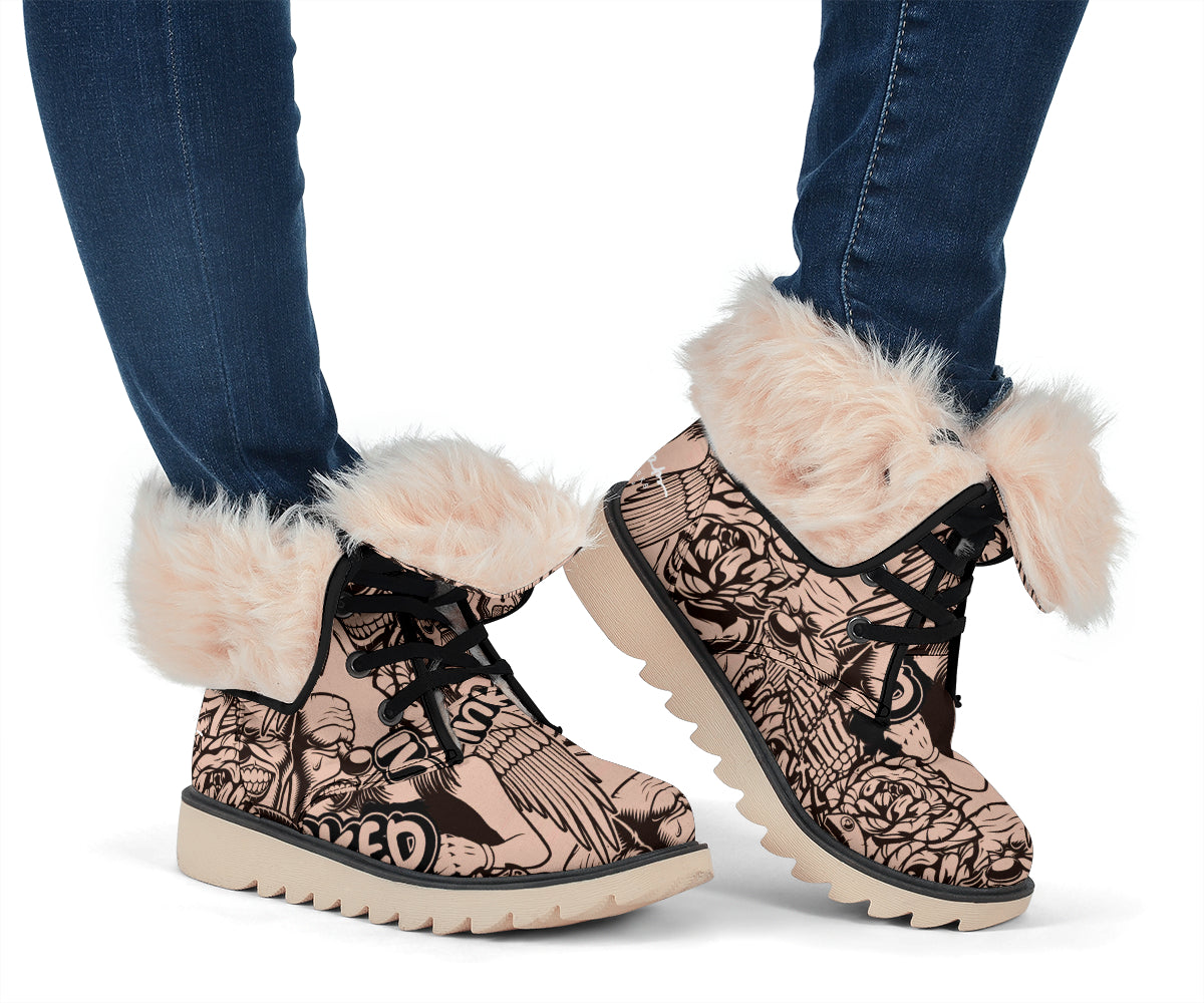 Inked Polar Boots