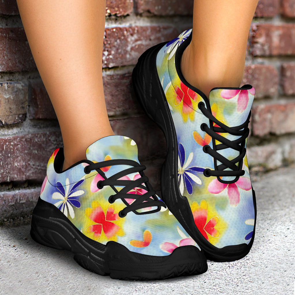 Sunrise Floral Athletic Sneakers