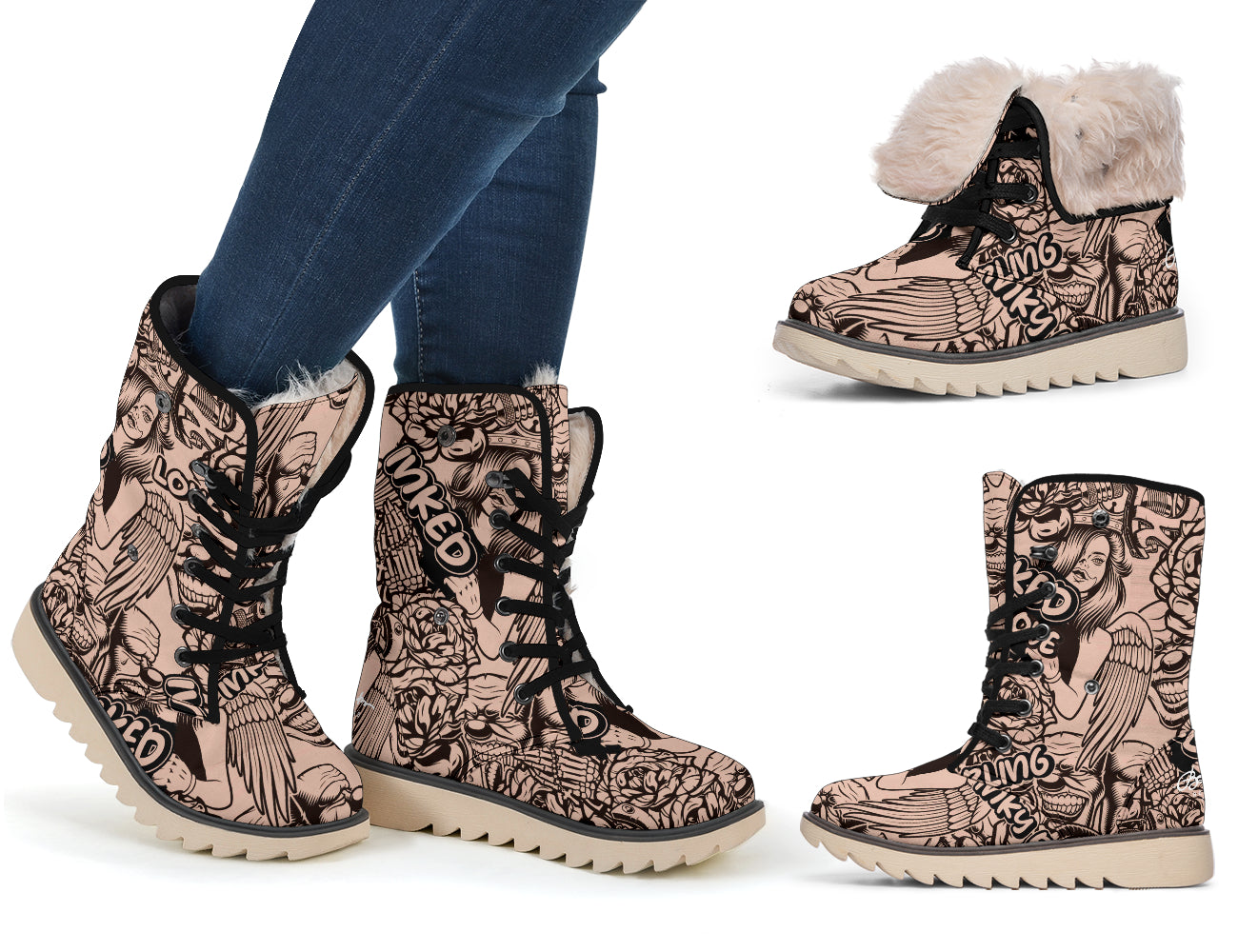 Inked Polar Boots