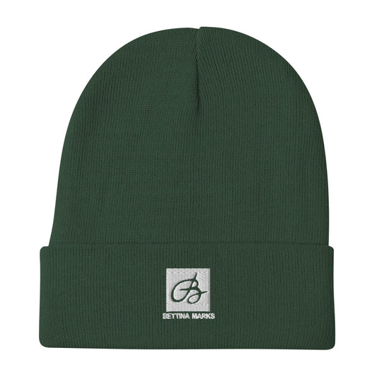 Dark Green B logo Embroidered Beanie