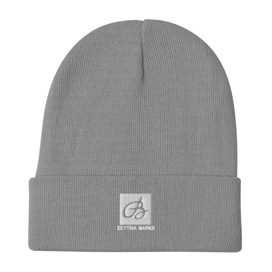 Gray Embroidered B logo Beanie