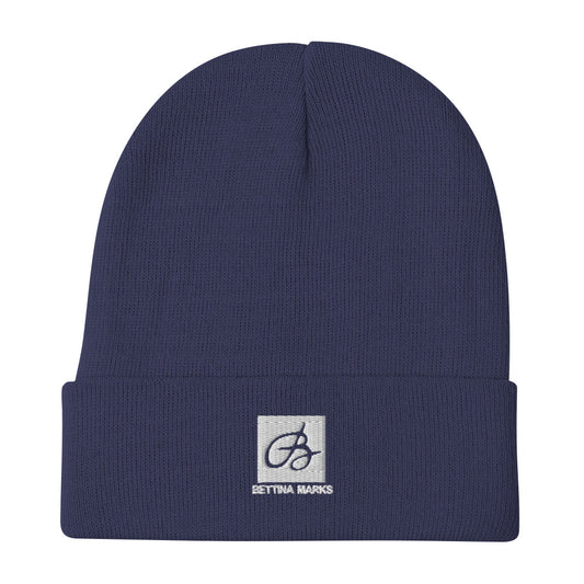 Navy B logo Embroidered Beanie