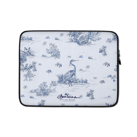 Toiles de Jouy Harmony Blue Laptop Sleeve