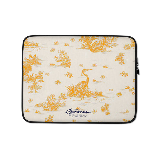 Toiles de Jouy Sacral Orange Laptop Sleeve