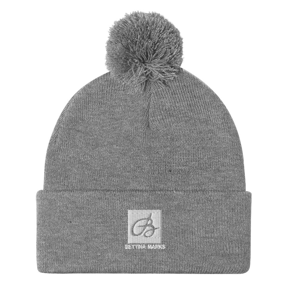 Gray Embroidered B logo Beanie