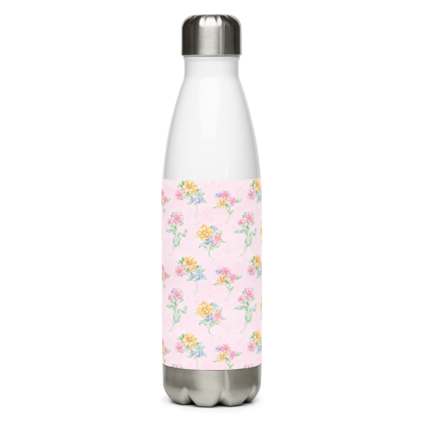 Multi Pink Floral Stainless steel water bottle