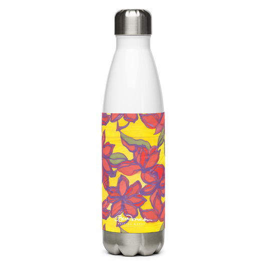 Blue & Orange Floral Stainless steel water bottle