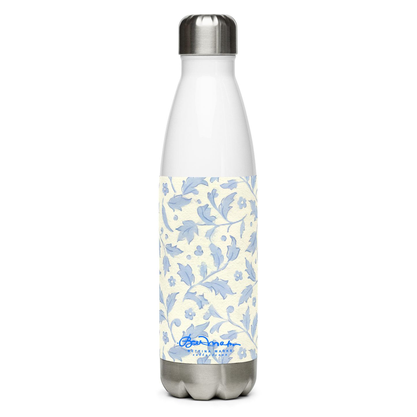 Chinoise Blue Florals Stainless steel water bottle