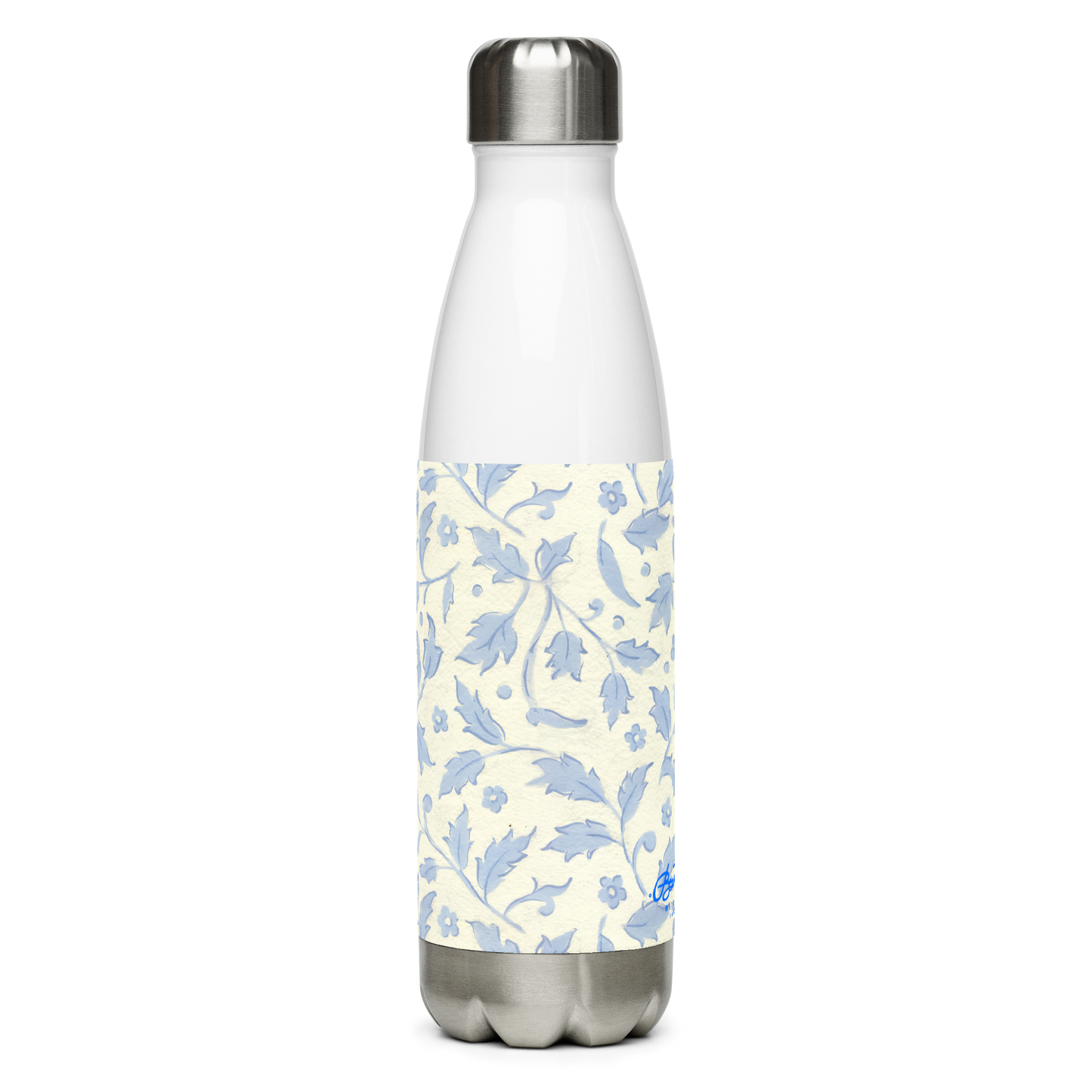 Chinoise Blue Florals Stainless steel water bottle
