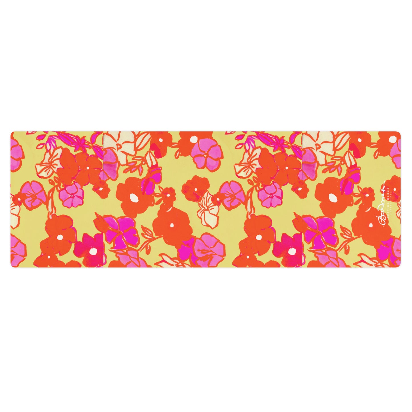 Ice Cream Floral Yoga Mat