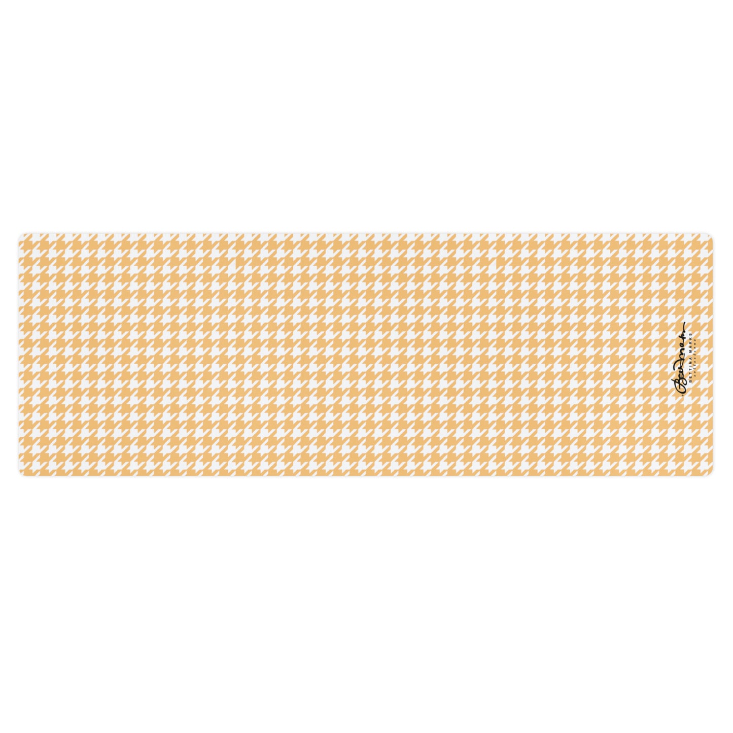 Banana Houndstooth Yoga Mat