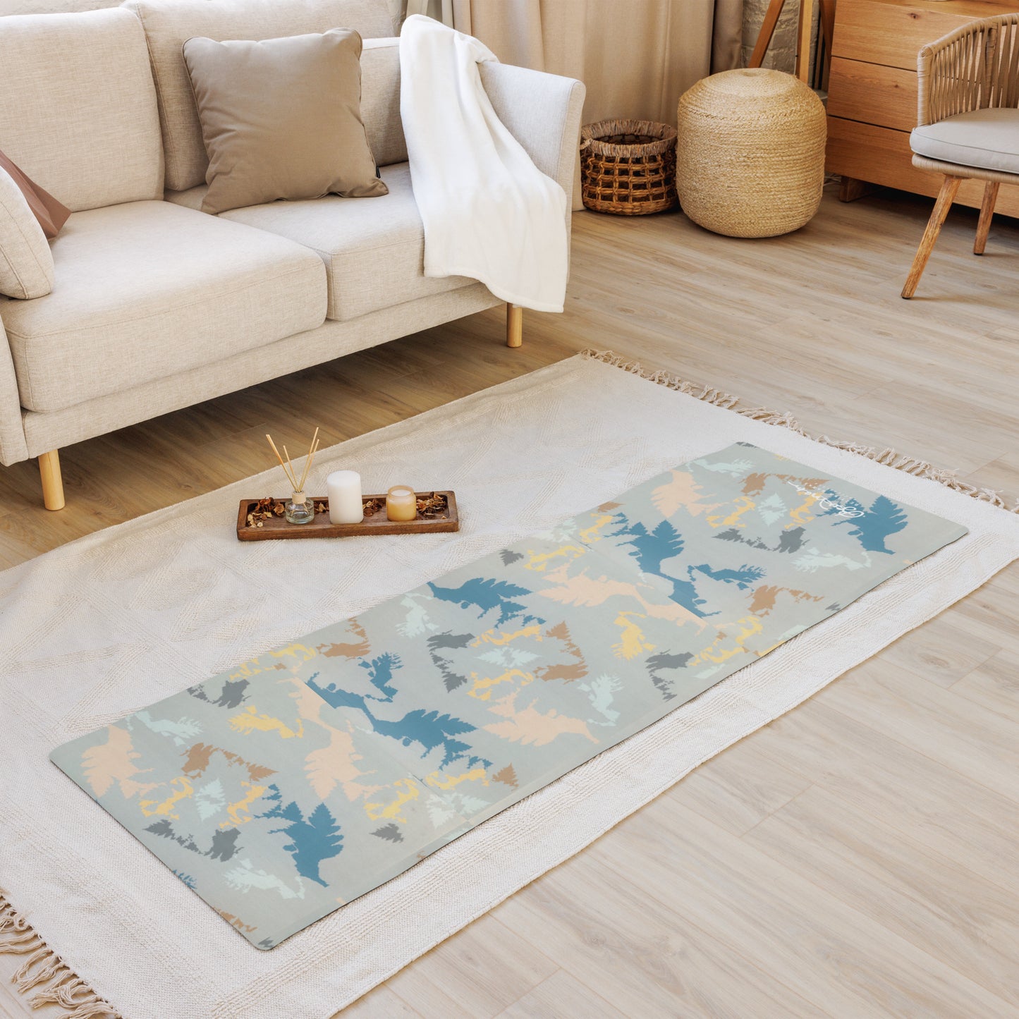 Abstract Forest Yoga Mat