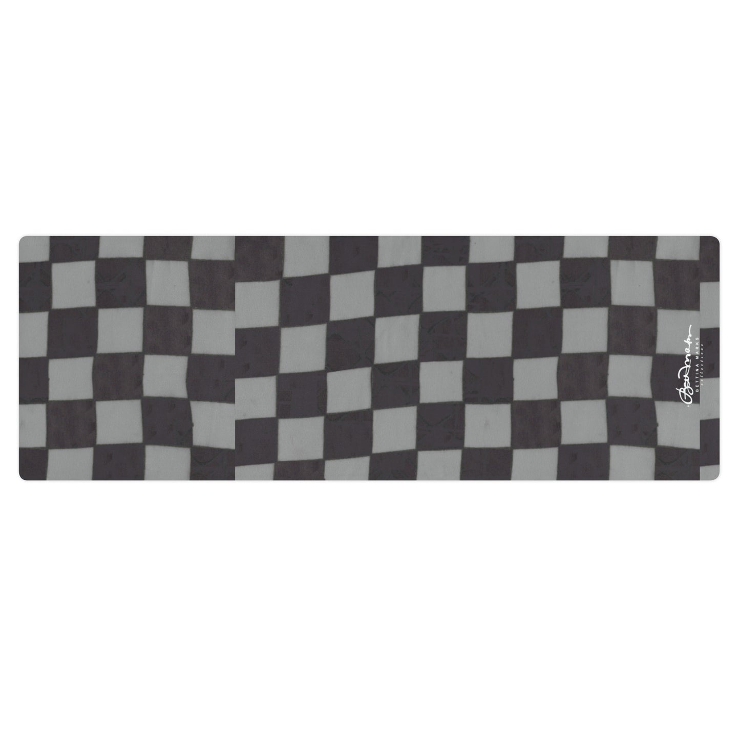 Grey Checkerboard Yoga Mat