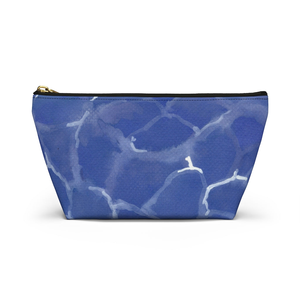 Blue Pool Accessory Pouch w T-bottom