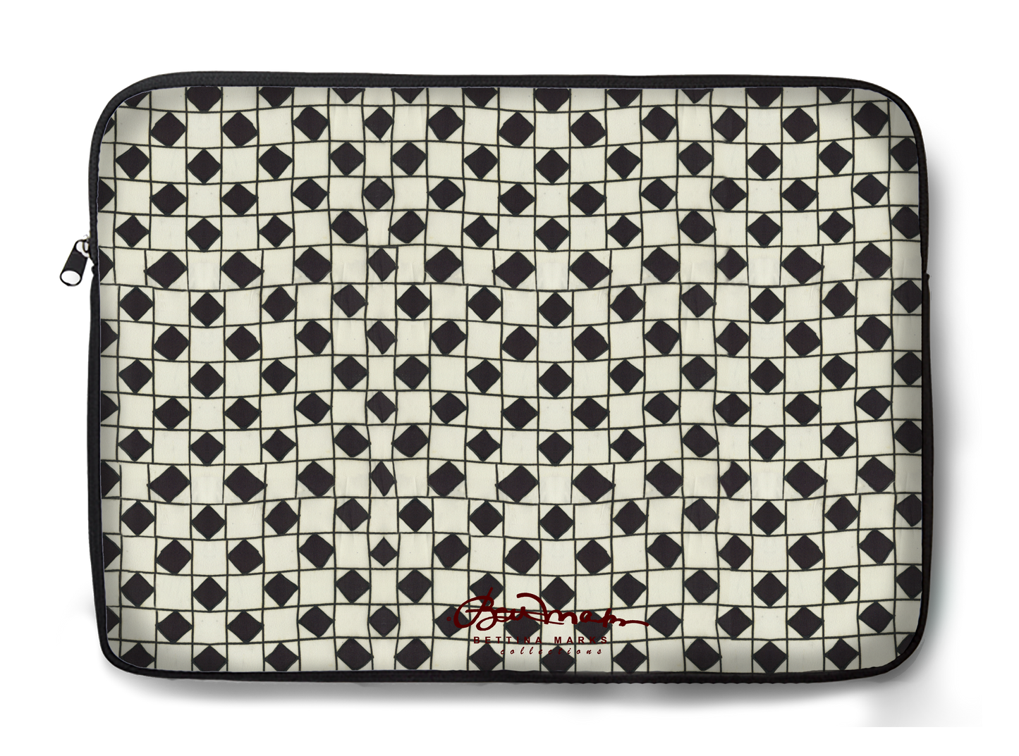 B&W Checkerboard Optical Laptop Sleeve