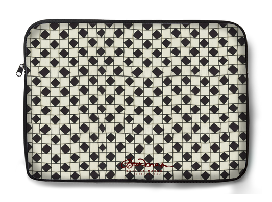 B&W Checkerboard Optical Laptop Sleeve