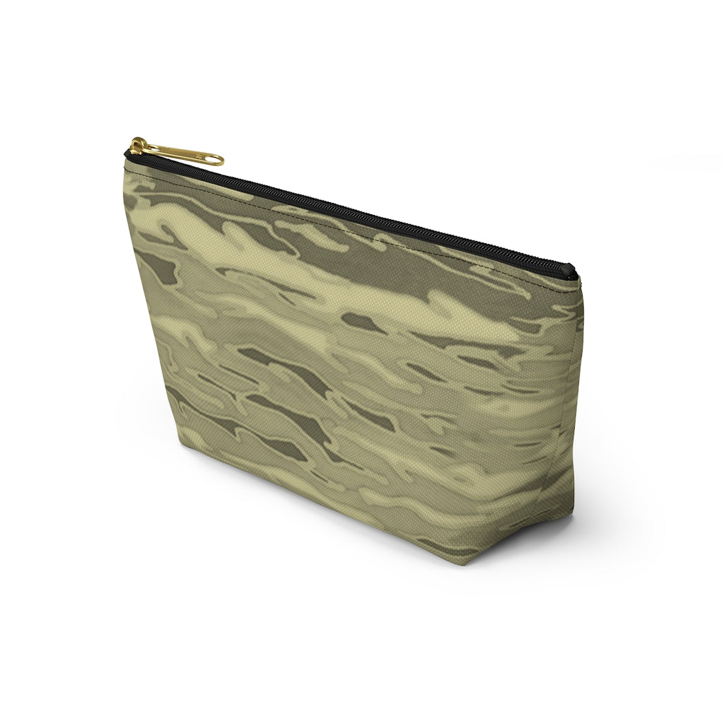 Khaki Lava Camouflage Accessory Pouch w T-bottom