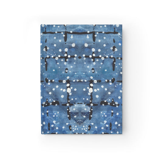 Blu&White Dotted Plaid Journal