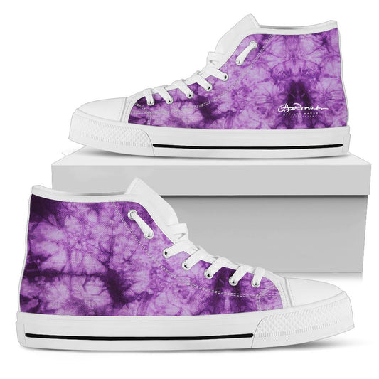 Purple Tie Dye High Top Sneakers