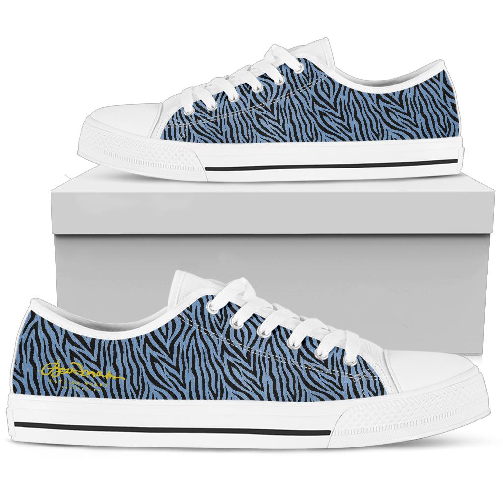 Blue Zebra Low Top Sneakers