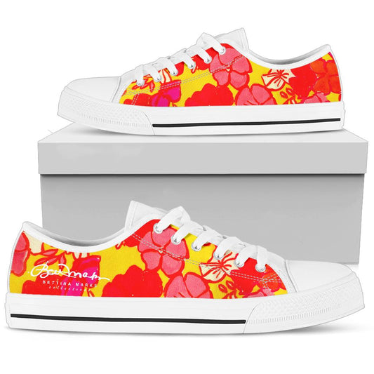 Sixties Floral Low Top Sneakers