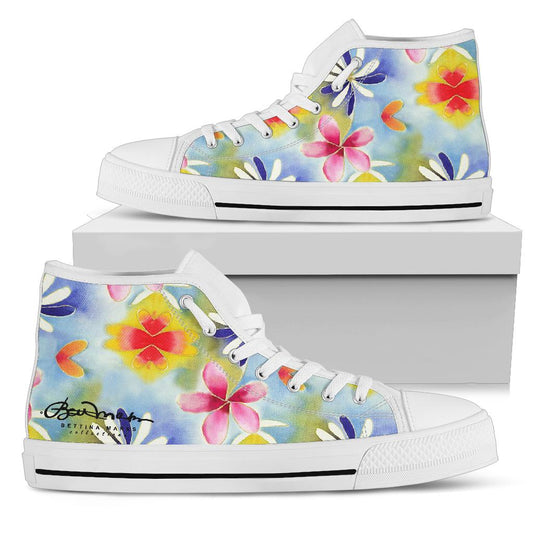 Sunrise Floral High Top Sneakers
