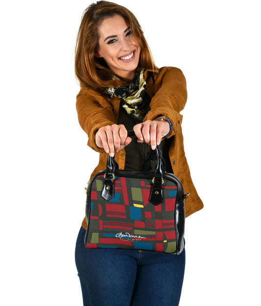 Spirited Geo Hand Bag w Shoulder Strap