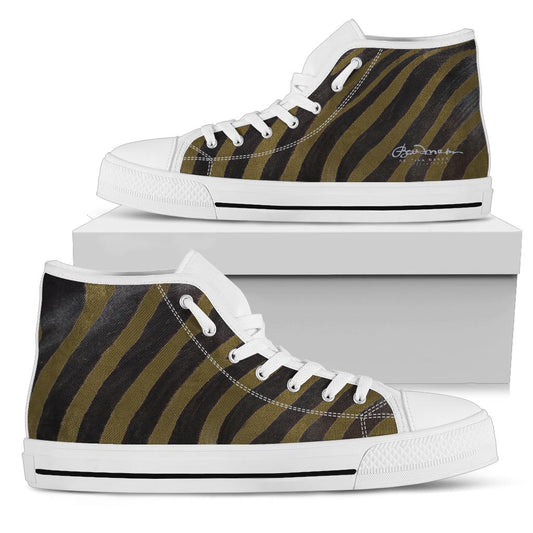 Olive Zebra High Top Sneakers