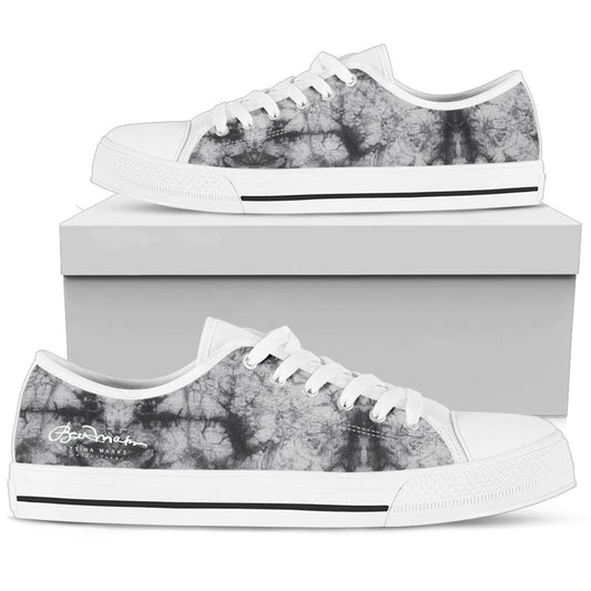 Grey Tie Dye Low Top Sneakers