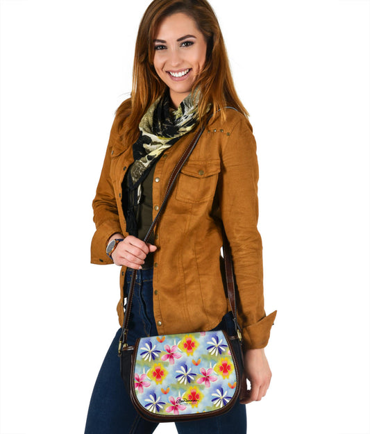 Sunrise Floral Saddle Bag