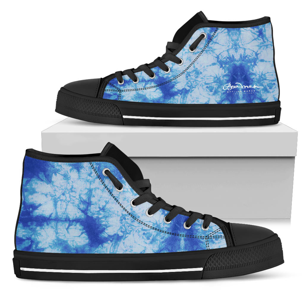 Blue Tie Dye High Top Sneakers