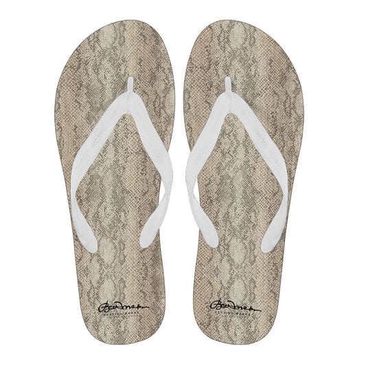 Snake Print Flip Flops