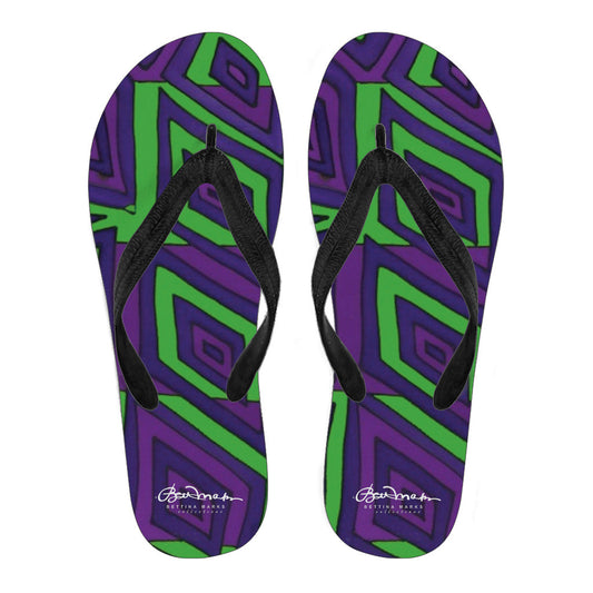 Joker Madness Women's Black Flip Flops
