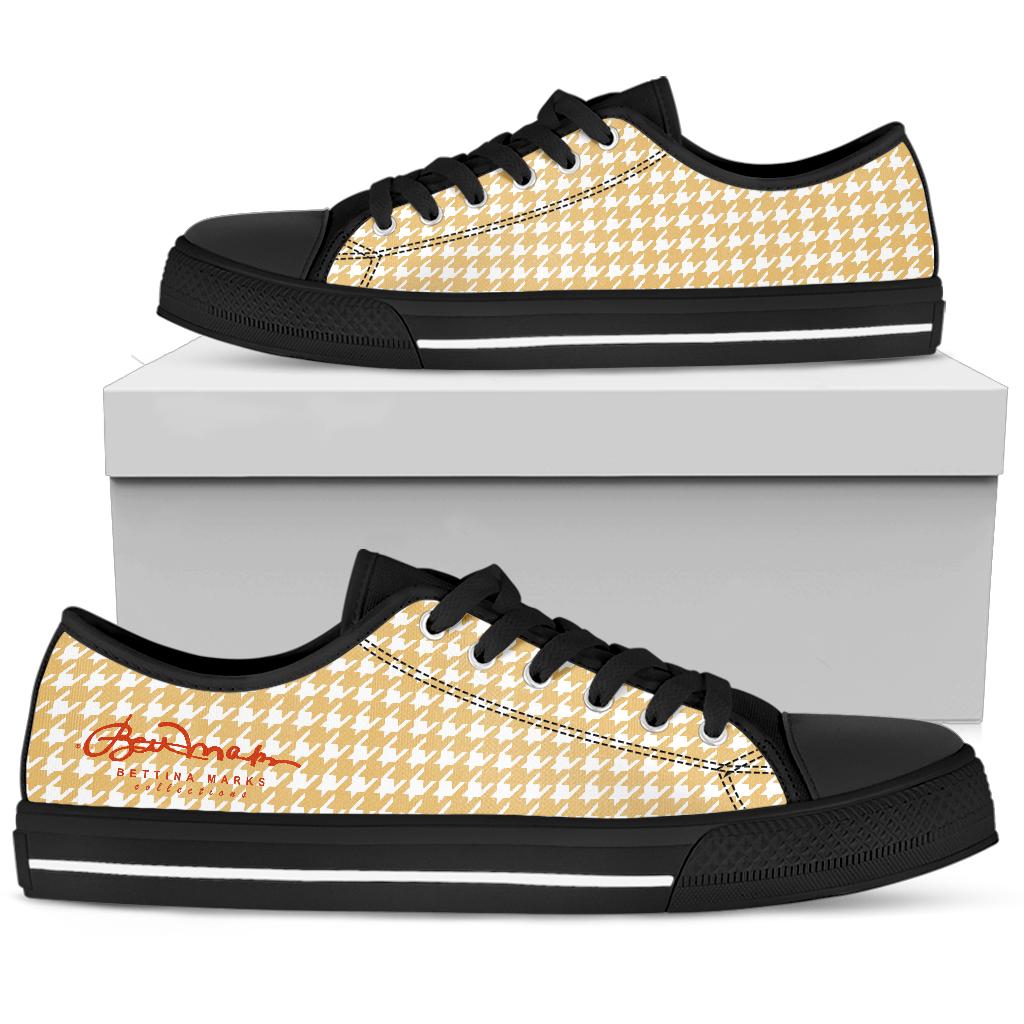 Banana Houndstooth Low Top Sneakers