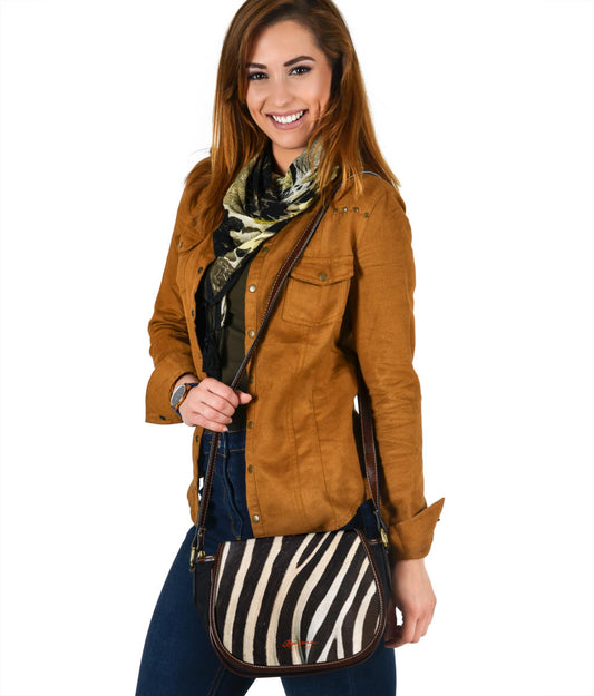 Wild Zebra Saddle Shoulder Bag