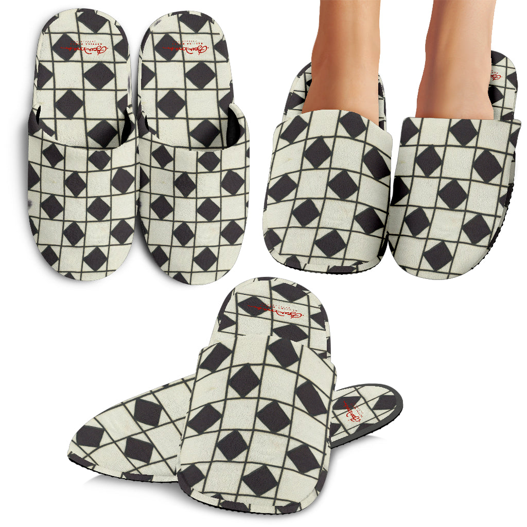 B&W Checkerboard Optical Slipper