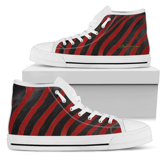 Red Zebra High Top Sneakers
