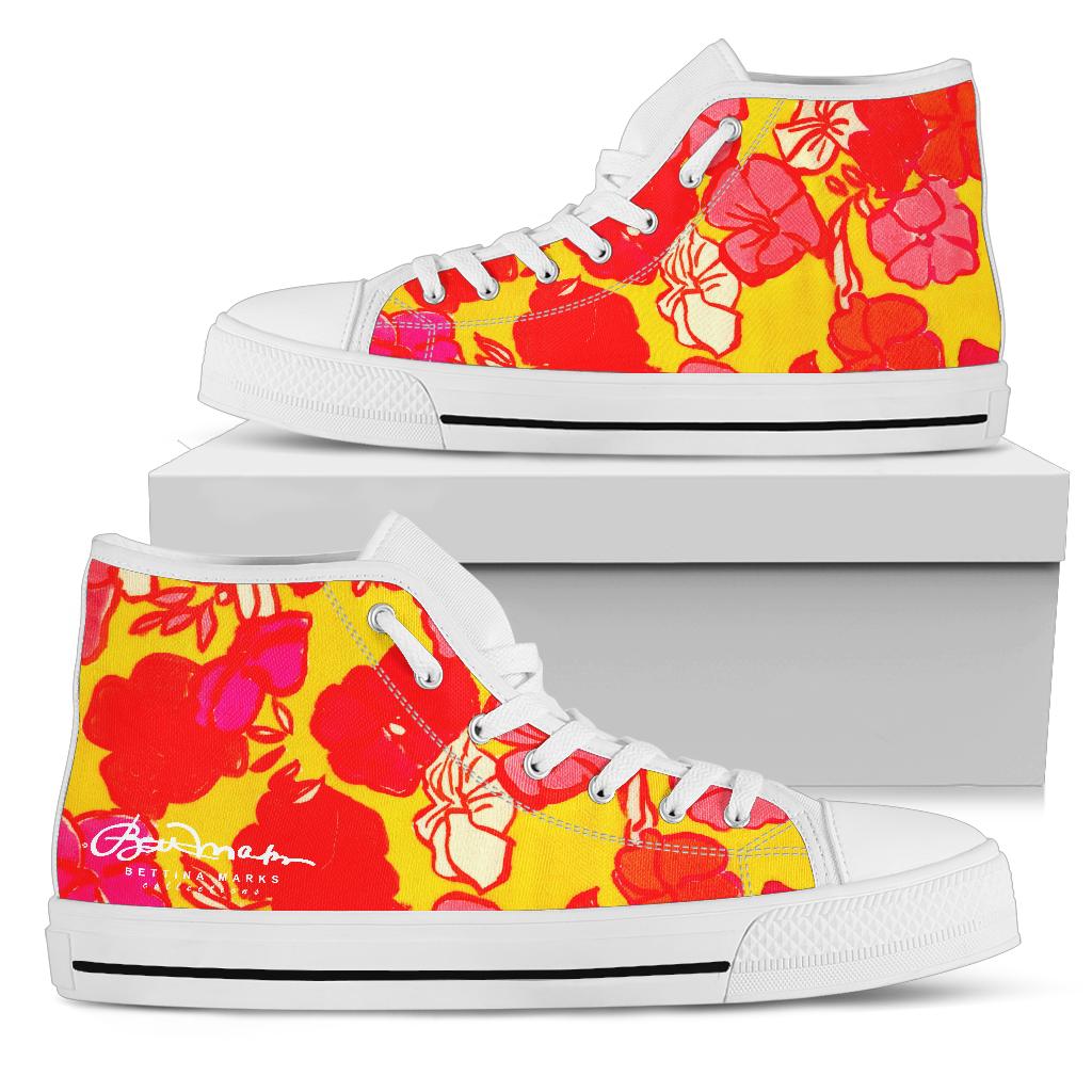 Sixties Floral High Top Sneakers