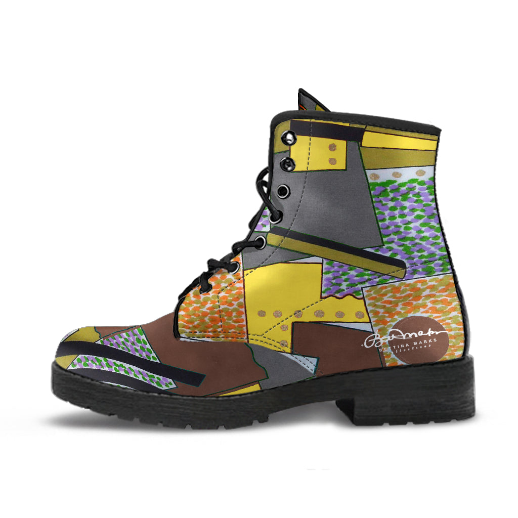Graphic Tango Leather Boots (Vegan)
