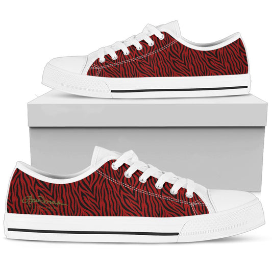 Red Zebra Low Top Sneakers