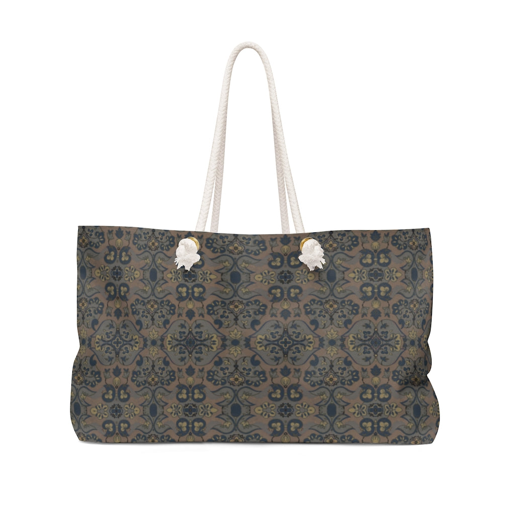 Not Quite Paisley On Light Brown Weekender Bag