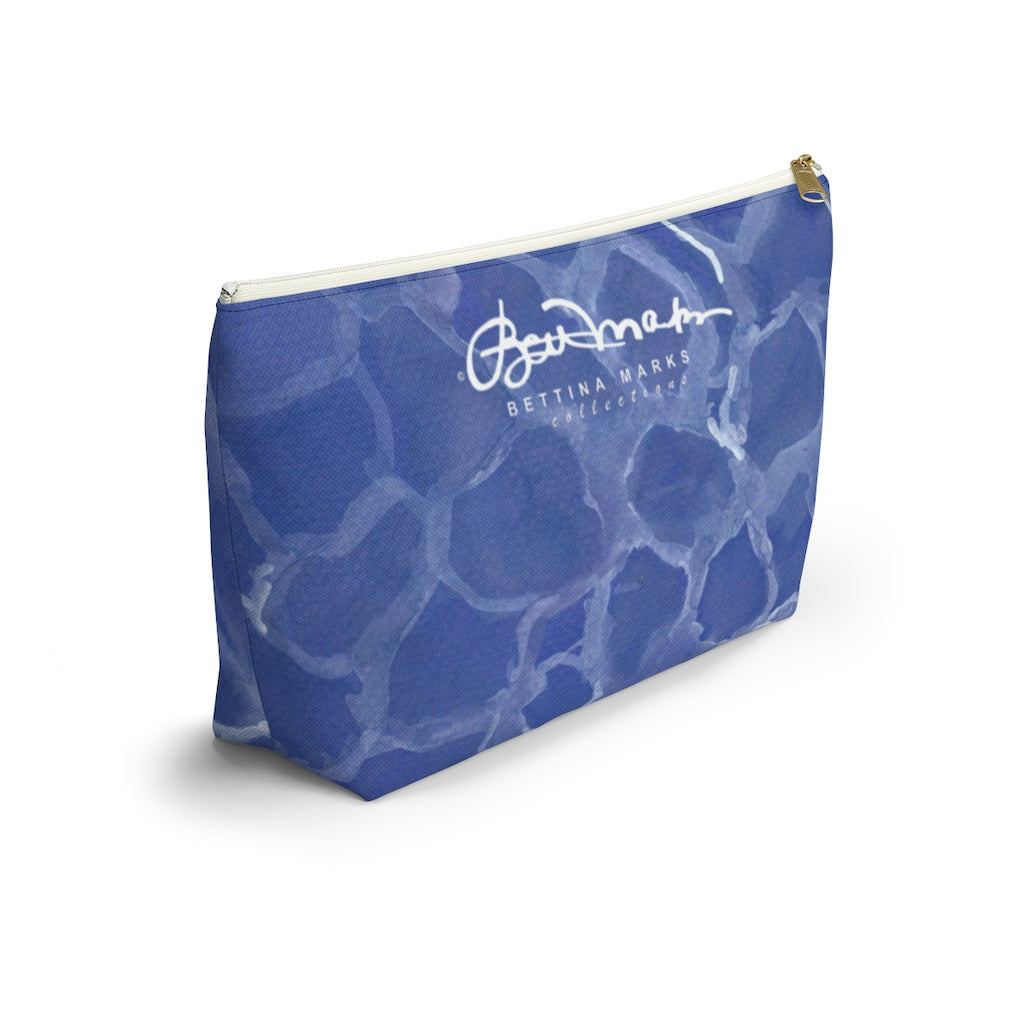 Blue Pool Accessory Pouch w T-bottom