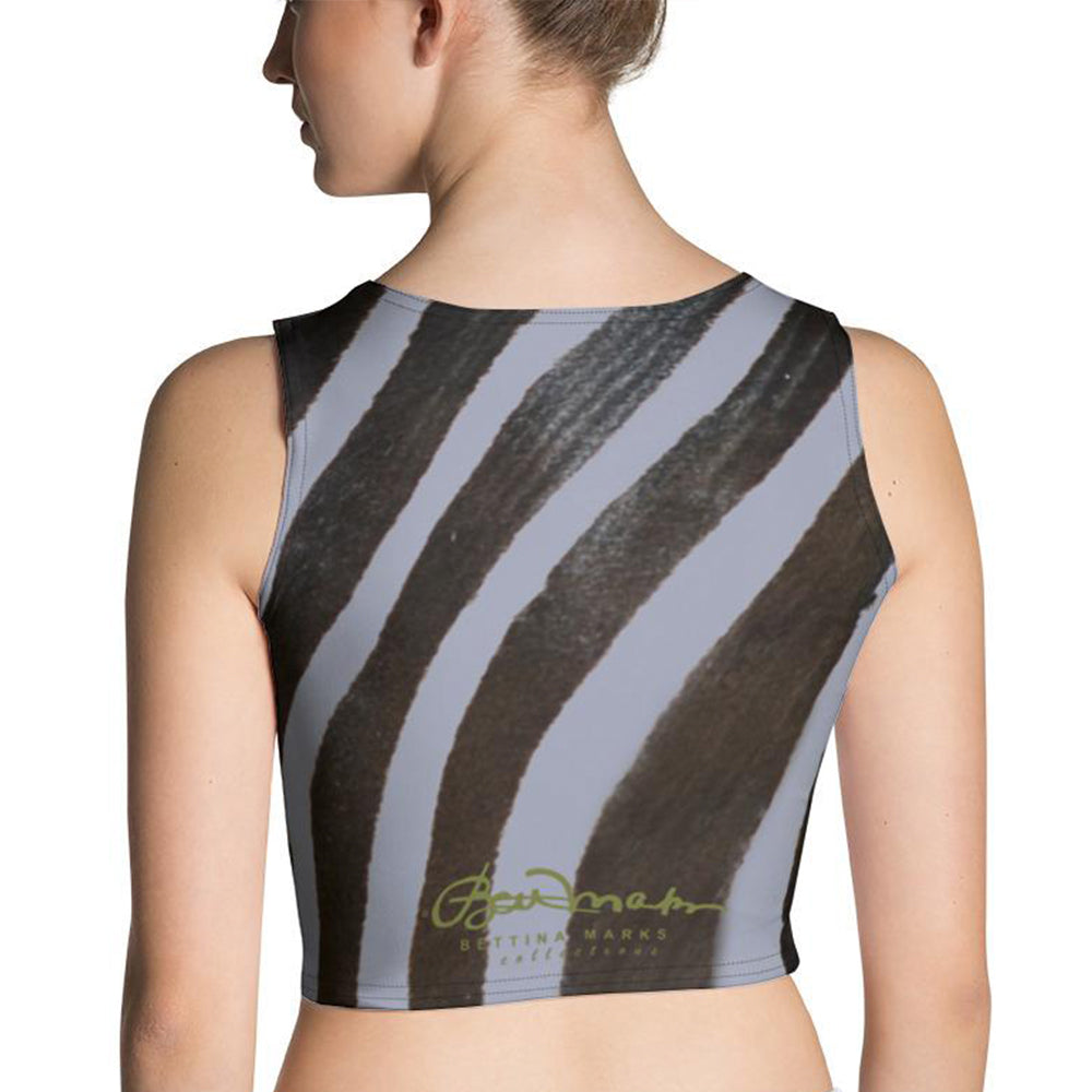 Grey Zebra Crop Top